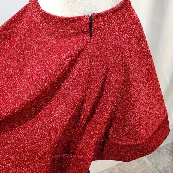 Luxxel Sparkling Red Backless Dress Medium - Picture 4 of 7